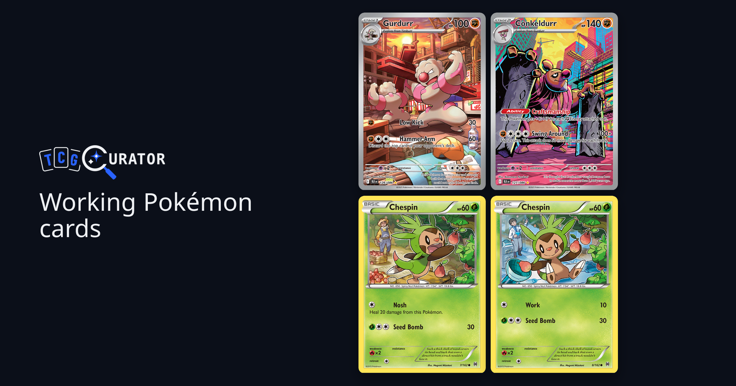 Pokémon cards where characters are working · TCG Curator